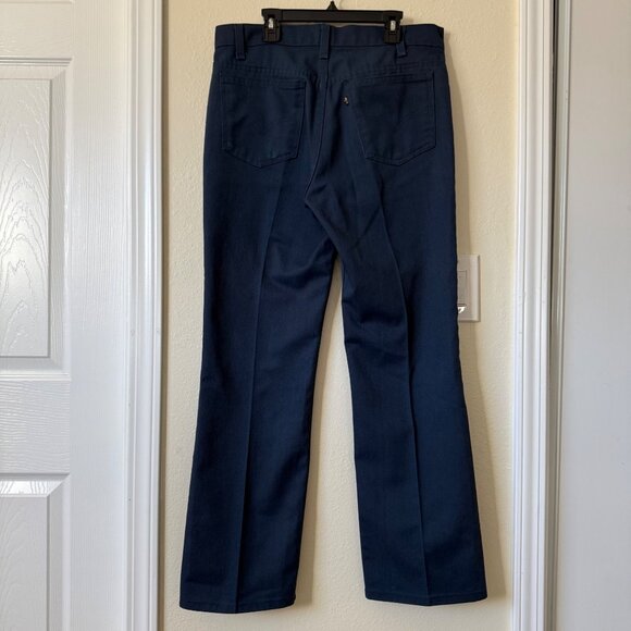 Vintage 70's Levis Sta-Prest Blue Denim Jeans Straight Leg Fit Sz 33 x 30 - Picture 3 of 8